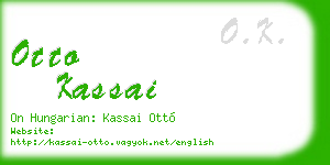 otto kassai business card